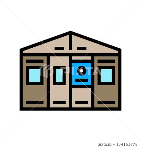 emergency shelter color icon vector illustration emergency shelter color icon vector illustration 134161778