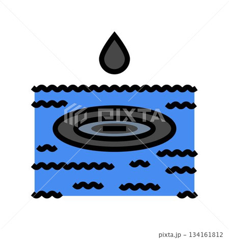 oil droplets on the water color icon vector illustration oil droplets on the water color icon vector illustration 134161812