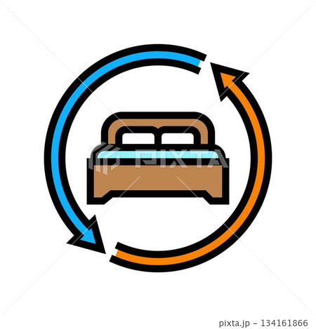 change bedding regularly color icon vector illustration change bedding regularly color icon vector illustration 134161866