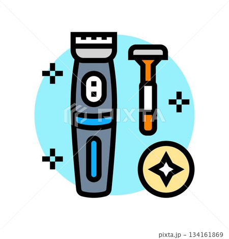 keep intimate grooming tools clean color icon vector illustration keep intimate grooming tools clean color icon vector illustration 134161869