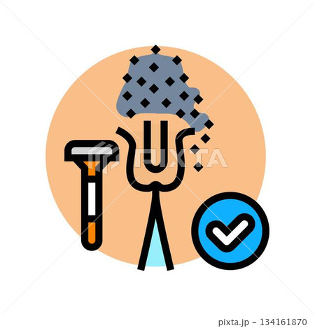 trim pubic hair color icon vector illustration trim pubic hair color icon vector illustration 134161870