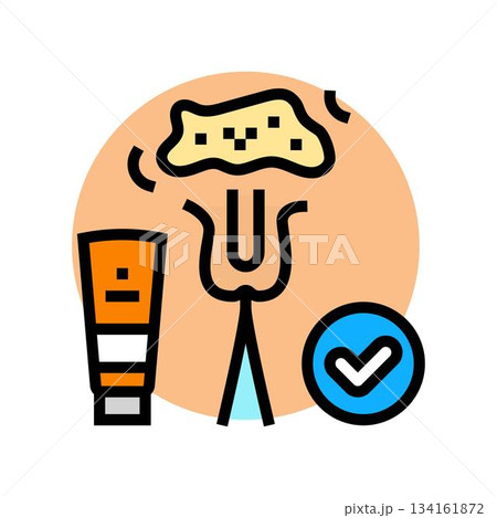 apply intimate cream color icon vector illustration apply intimate cream color icon vector illustration 134161872