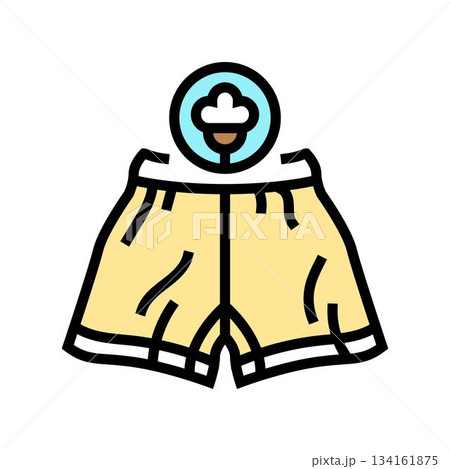 wear breathable fabrics like cotton color icon vector illustration 134161875