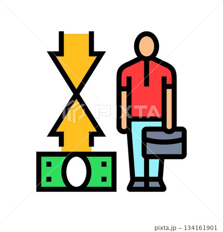 middle financial class color icon vector illustration middle financial class color icon vector illustration 134161901