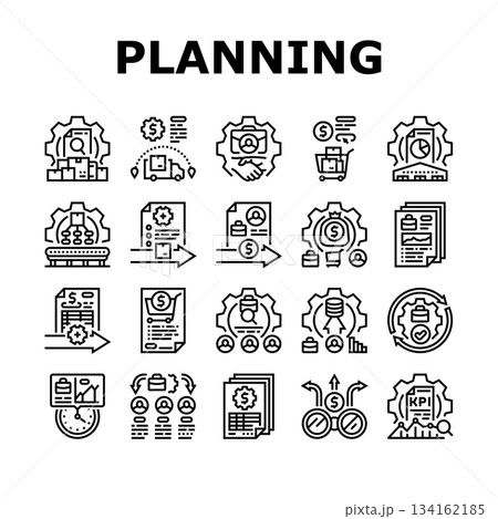 enterpriser resource planning erp icons set vector 134162185