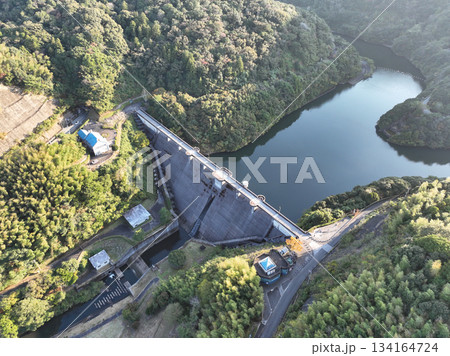 徳島県阿南市　福井ダム　ダム湖 134164724