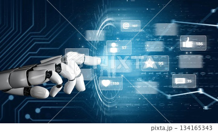 AI Analyzing Social Media Metrics and User Interaction Pattern Marrow AI Analyzing Social Media Metrics and User Interaction Pattern Marrow 134165343