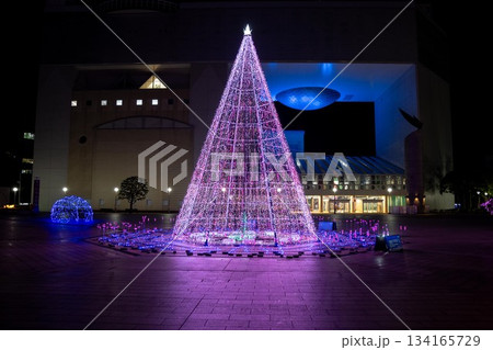 日立駅前のクリスマスイルミネーション 134165729