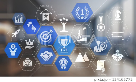 Business achievement and success concept icons Spire Business achievement and success concept icons Spire 134165773