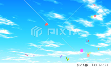 青空に浮かぶ雲 青空に浮かぶ雲 134166574