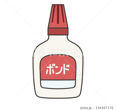 白いボンド(蓋付き)のイラスト 白いボンド(蓋付き)のイラスト 134167174