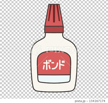 白いボンド(蓋付き)のイラスト 白いボンド(蓋付き)のイラスト 134167174