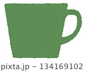平面的でシンプルな緑のマグカップのイラスト素材 134169102