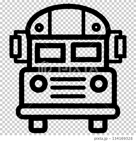 スクールバスのシンプルなアイコン 1-1 134169328