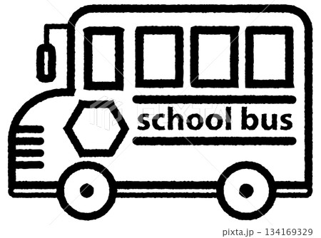 スクールバスのシンプルなアイコン 1-2 134169329