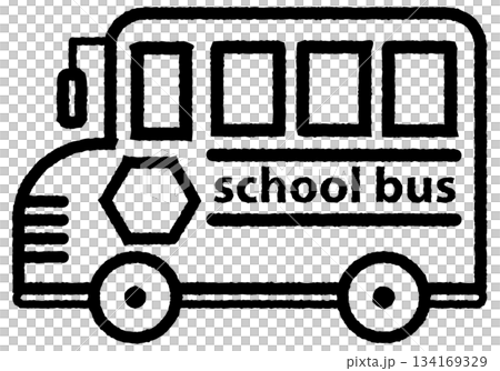 スクールバスのシンプルなアイコン 1-2 134169329