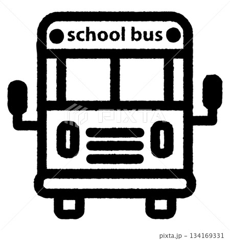 スクールバスのシンプルなアイコン 2-1 134169331