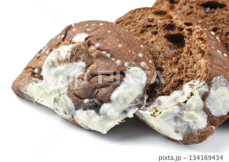 expired chocolate flavored bread white mold expired chocolate flavored bread white mold 134169434