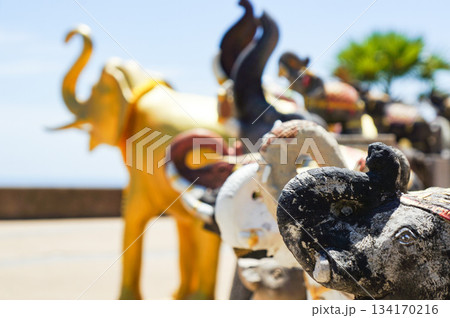 プロンテープ岬の広場に並ぶかわいい象のモニュメント 134170216