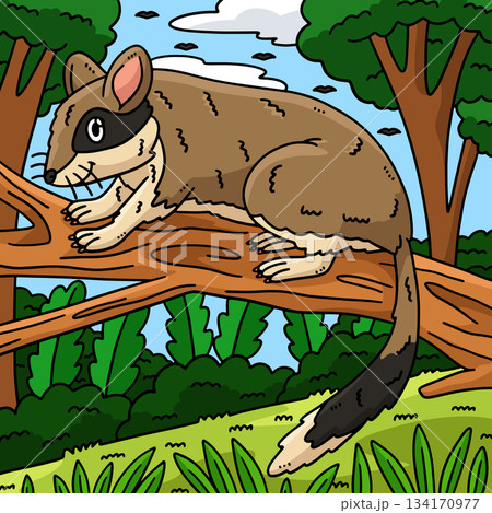 Forest Animal Garden Dormouse Colored Cartoon Forest Animal Garden Dormouse Colored Cartoon 134170977