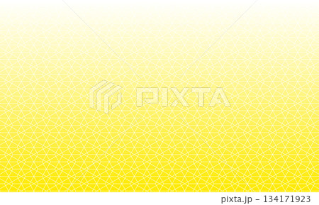 六芒星のフレームに菱形の格子柄が入った黄色いグラデーションの背景 134171923