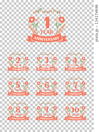 周年記念アイコン　イラスト 134174696