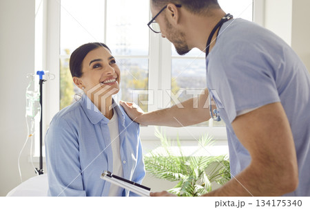 Doctor Attending to a Positive Patient Doctor Attending to a Positive Patient 134175340