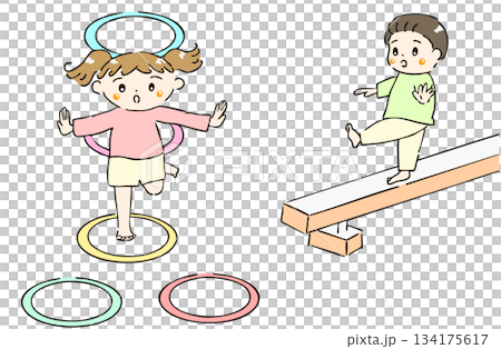 兒童復健期間進行循環訓練 134175617