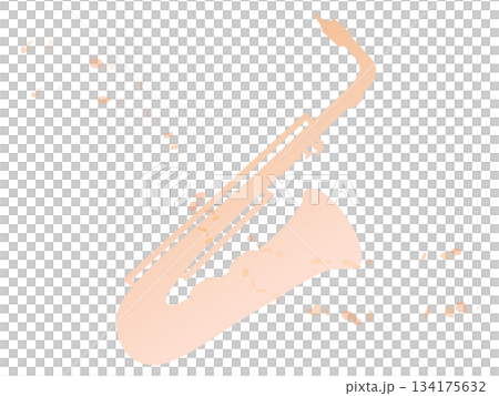 シンプルなサックスのイラスト 134175632