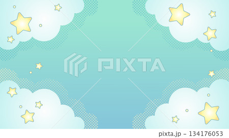 星雲空フレーム【16:9素材シリーズ】 134176053