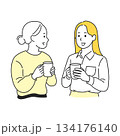 同僚とコーヒーブレイクを楽しむ女性たち 134176140
