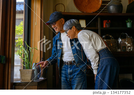 シニア夫婦 雑貨店散策 134177352