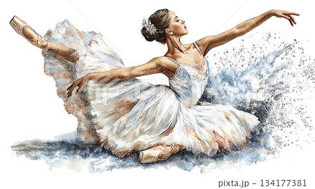 beautiful girl with flowers in hair 134177381