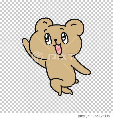 A bear skipping happily 134178119