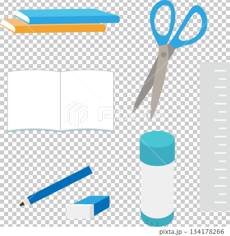 文具插畫套裝，適用於學校和學習 134178266