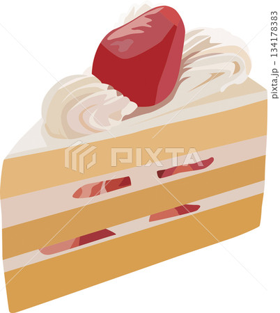 イチゴのショートケーキ 134178383