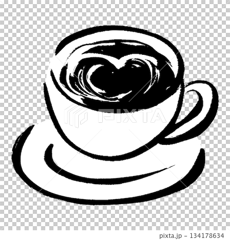 手繪卡布奇諾咖啡插圖,筆觸流暢。 手繪卡布奇諾咖啡插圖,筆觸流暢。 134178634