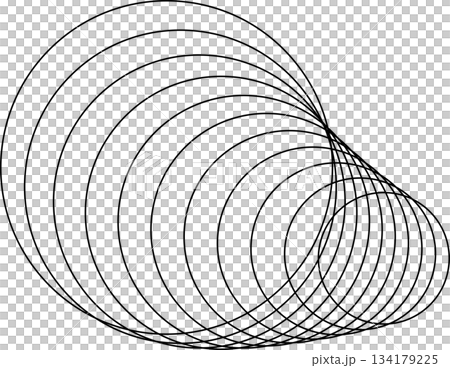 Circle waves with lines created using blend tool Circle waves with lines created using blend tool 134179225