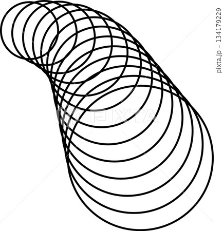 Circle waves with lines created using blend tool 134179229