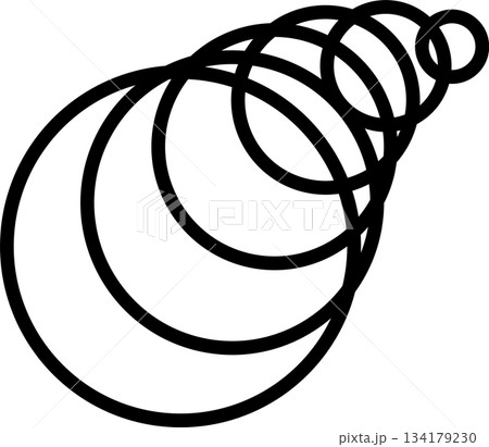 Circle waves with lines created using blend tool 134179230