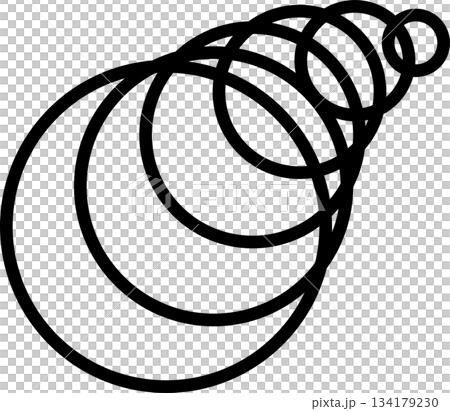 Circle waves with lines created using blend tool 134179230