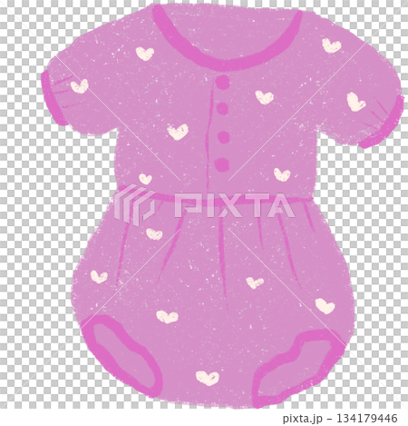 Illustration of a pastel purple long-sleeved bodysuit for a child against a transparent background. Illustration of a pastel purple long-sleeved bodysuit for a child against a transparent background. 134179446