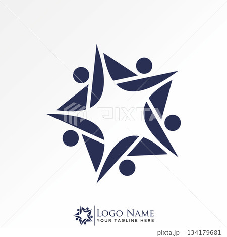 People rotate like star symbol society support to organization work community logo design graphic concept creative premium vector stock image top sell People rotate like star symbol society support to organization work community logo design graphic concept creative premium vector stock image top sell 134179681