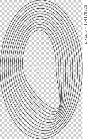 Oval round shape with wavy dynamic line. Frame border Oval round shape with wavy dynamic line. Frame border 134179828