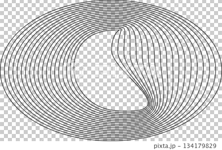 Oval round shape with wavy dynamic line. Frame border Oval round shape with wavy dynamic line. Frame border 134179829