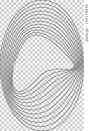 Oval round shape with wavy dynamic line. Frame border Oval round shape with wavy dynamic line. Frame border 134179834