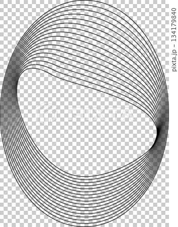 Oval round shape with wavy dynamic line. Frame border Oval round shape with wavy dynamic line. Frame border 134179840