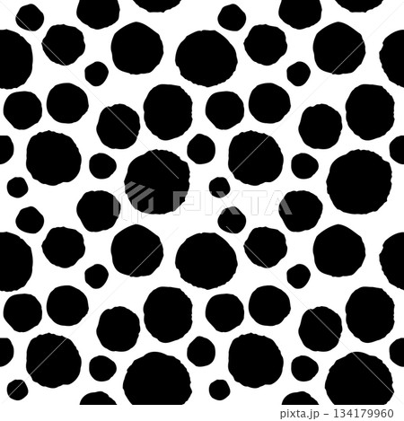 不規則な丸のシームレスパターン 不規則な丸のシームレスパターン 134179960