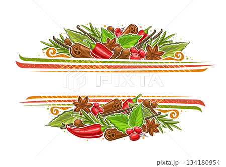 Vector Border for Spices 134180954