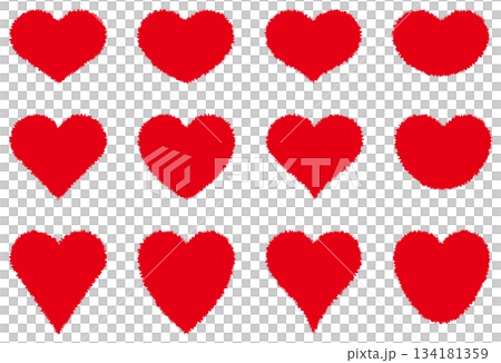 Vector illustration set of heart mark icons of various shapes Vector illustration set of heart mark icons of various shapes 134181359